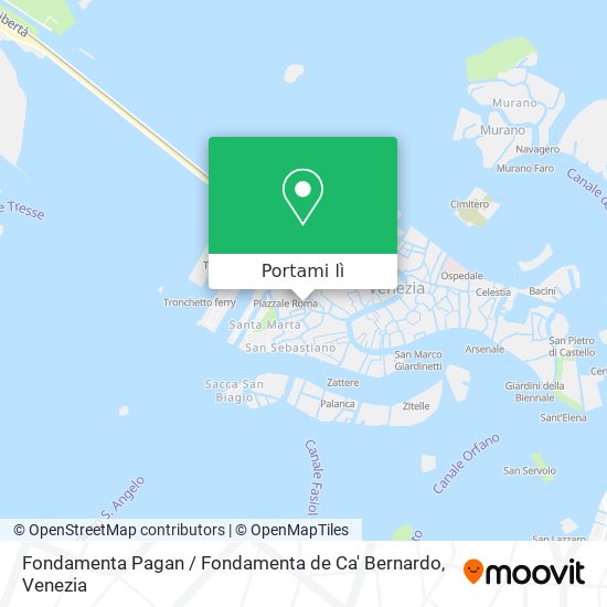 Mappa Fondamenta Pagan / Fondamenta de Ca' Bernardo