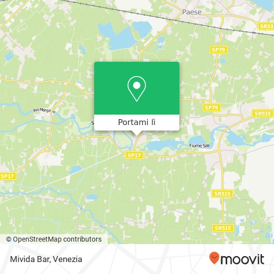 Mappa Mivida Bar, Via Monsignor Tognana, 62 31055 Quinto di Treviso