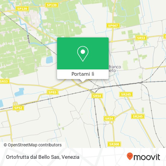 Mappa Ortofrutta dal Bello Sas, Via Brenta, 59 31033 Castelfranco Veneto