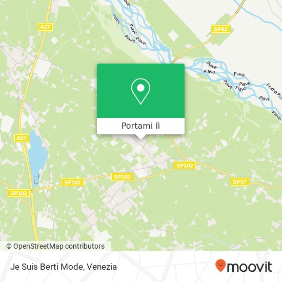 Mappa Je Suis Berti Mode, Via Europa 31052 Maserada sul Piave