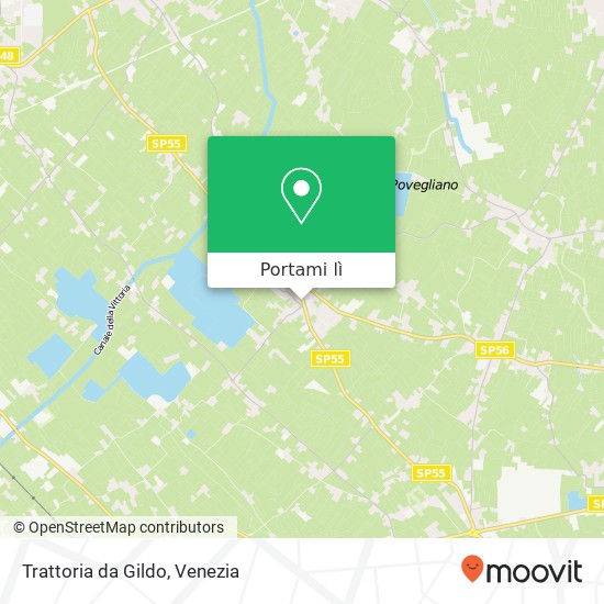 Mappa Trattoria da Gildo, Via Mario Fiore, 38 31050 Povegliano