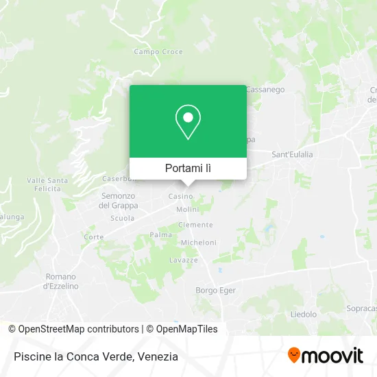 Mappa Piscine la Conca Verde