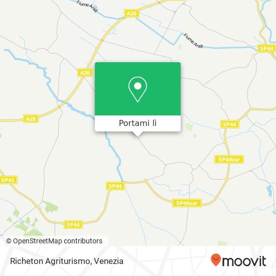 Mappa Richeton Agriturismo, Via Terraglio, 35 31018 Gaiarine