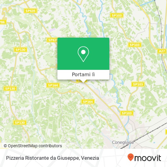 Mappa Pizzeria Ristorante da Giuseppe, Via Cervano, 56A / B 31020 San Pietro di Feletto