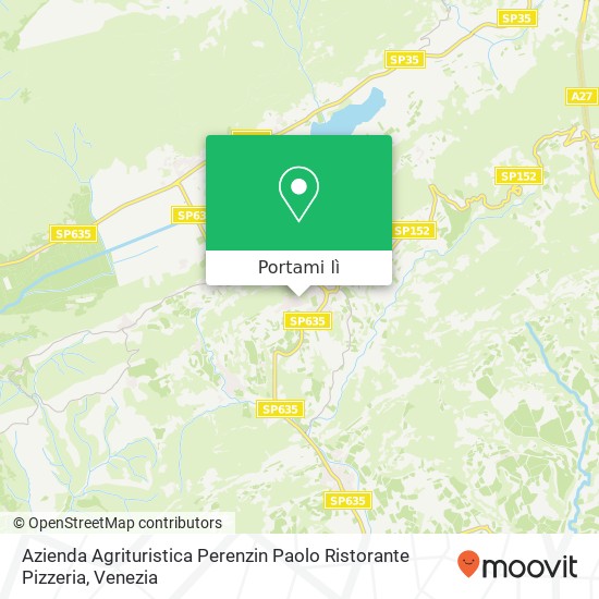 Mappa Azienda Agrituristica Perenzin Paolo Ristorante Pizzeria, Via Rive 31020 Tarzo