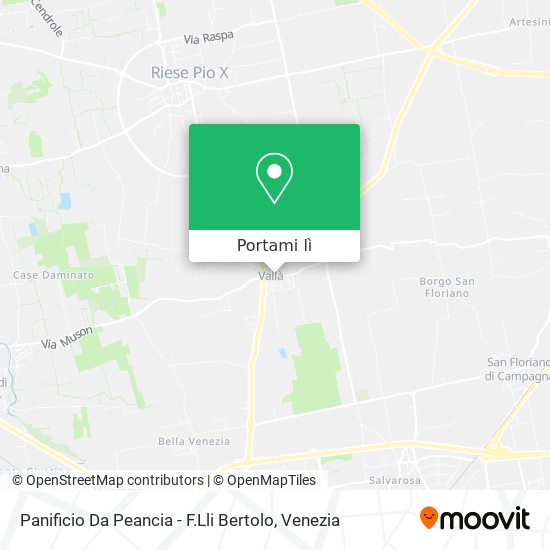 Mappa Panificio Da Peancia - F.Lli Bertolo