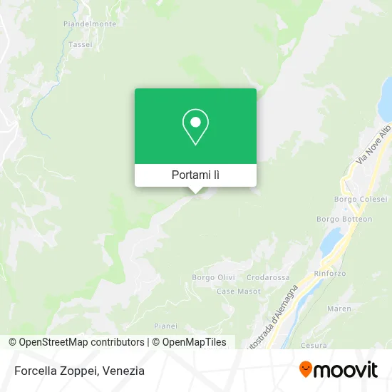 Mappa Forcella Zoppei
