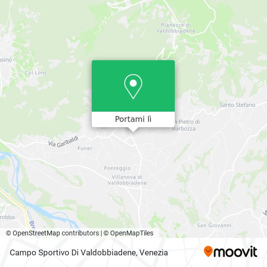 Mappa Campo Sportivo Di Valdobbiadene