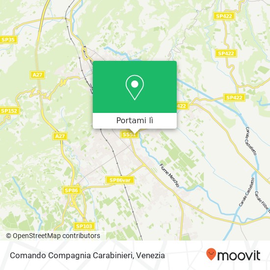 Mappa Comando Compagnia Carabinieri