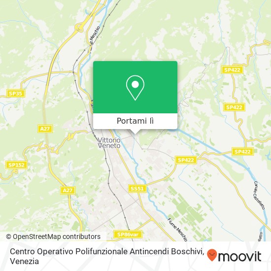 Mappa Centro Operativo Polifunzionale Antincendi Boschivi