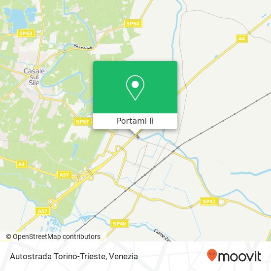 Mappa Autostrada Torino-Trieste