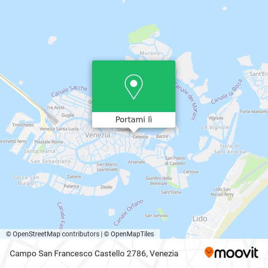 Mappa Campo San Francesco Castello 2786