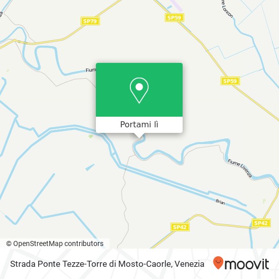 Mappa Strada Ponte Tezze-Torre di Mosto-Caorle