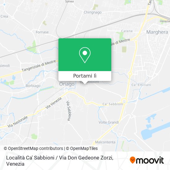 Mappa Località Ca' Sabbioni / Via Don Gedeone Zorzi