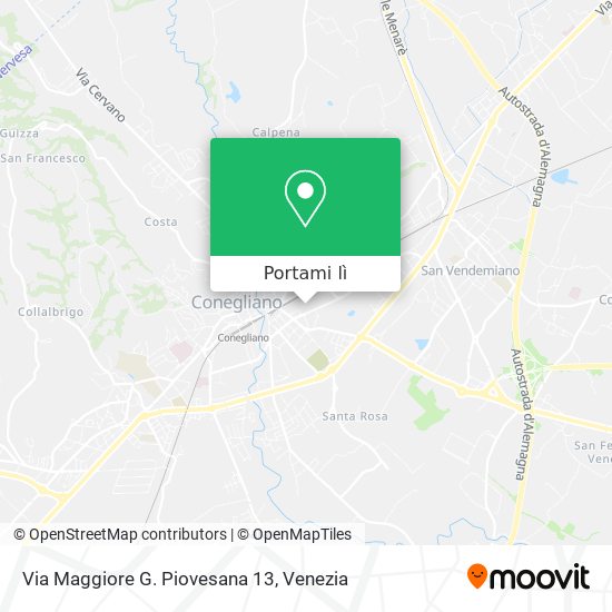 Mappa Via Maggiore G. Piovesana 13