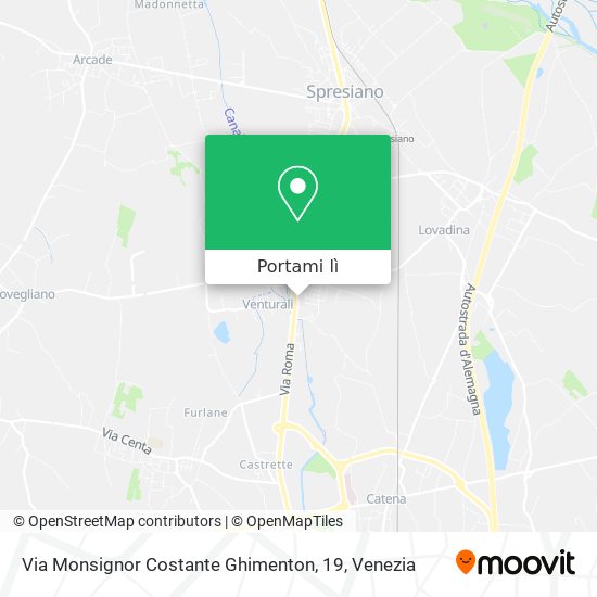 Mappa Via Monsignor Costante Ghimenton, 19