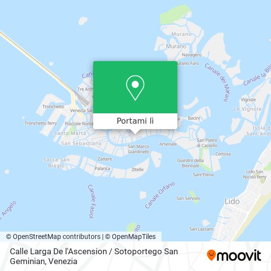 Mappa Calle Larga De l'Ascension / Sotoportego San Geminian