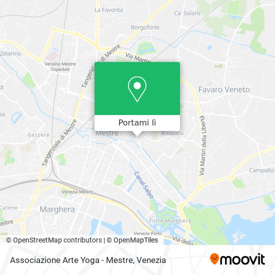 Mappa Associazione Arte Yoga - Mestre