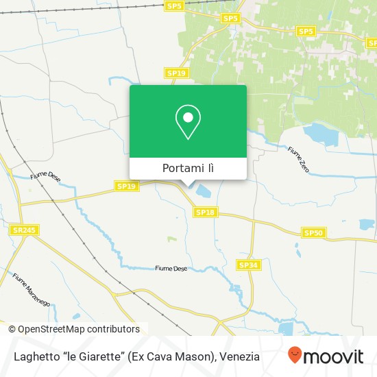 Mappa Laghetto “le Giarette” (Ex Cava Mason)