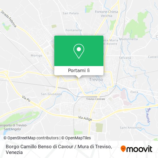 Mappa Borgo Camillo Benso di Cavour / Mura di Treviso