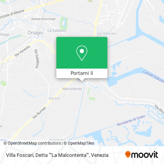 Mappa Villa Foscari, Detta ""La Malcontenta""