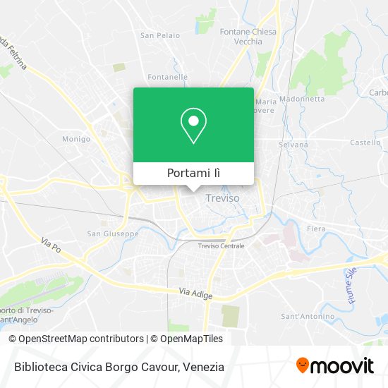 Mappa Biblioteca Civica Borgo Cavour