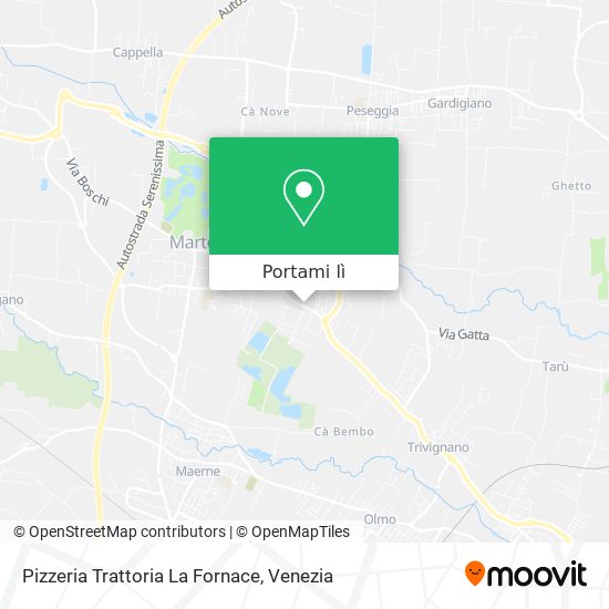 Mappa Pizzeria Trattoria La Fornace