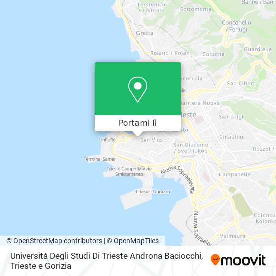 Mappa Università Degli Studi Di Trieste Androna Baciocchi