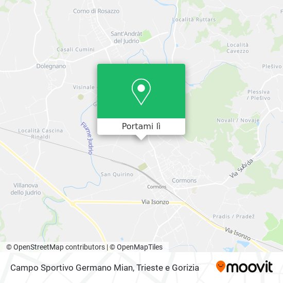 Mappa Campo Sportivo Germano Mian