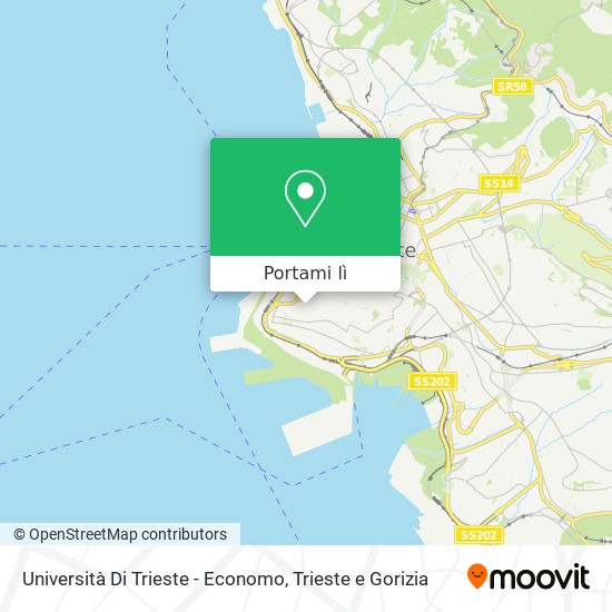 Mappa Università Di Trieste - Economo
