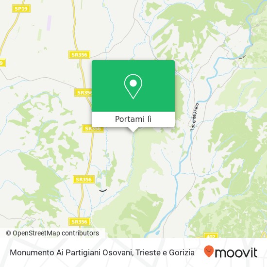 Mappa Monumento Ai Partigiani Osovani