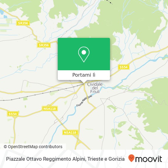 Mappa Piazzale Ottavo Reggimento Alpini