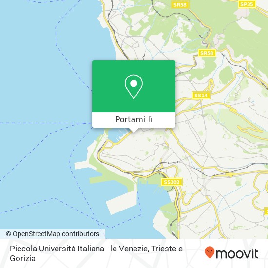 Mappa Piccola Università Italiana - le Venezie