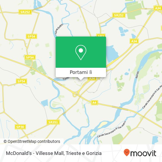 Mappa McDonald's - Villesse Mall