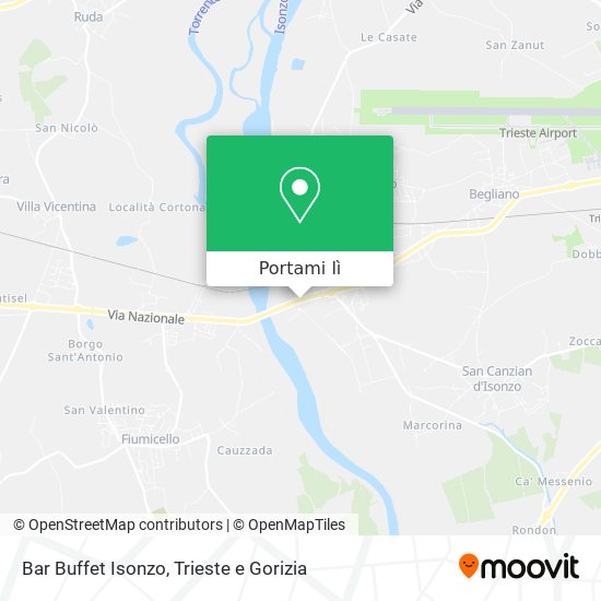 Mappa Bar Buffet Isonzo