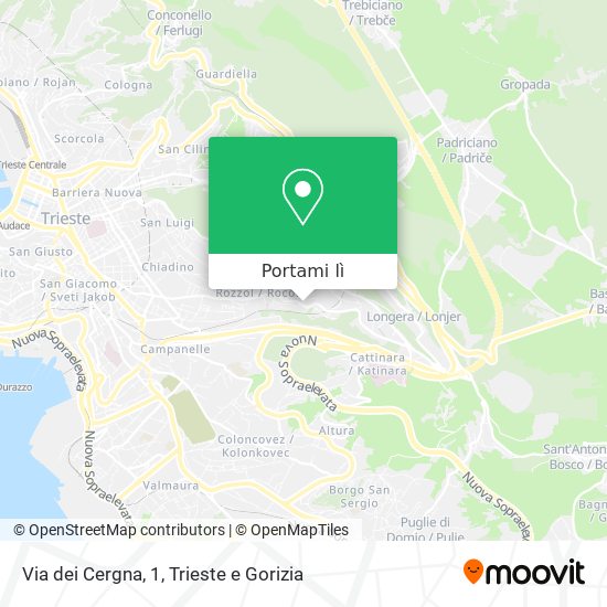 Mappa Via dei Cergna, 1