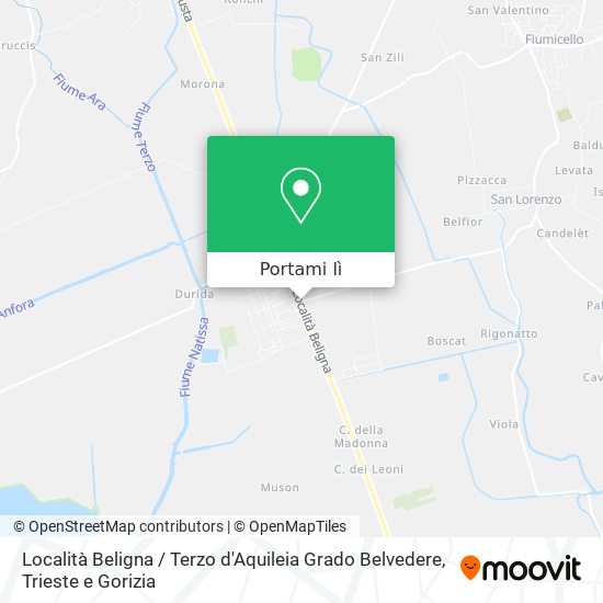 Mappa Località Beligna / Terzo d'Aquileia Grado Belvedere