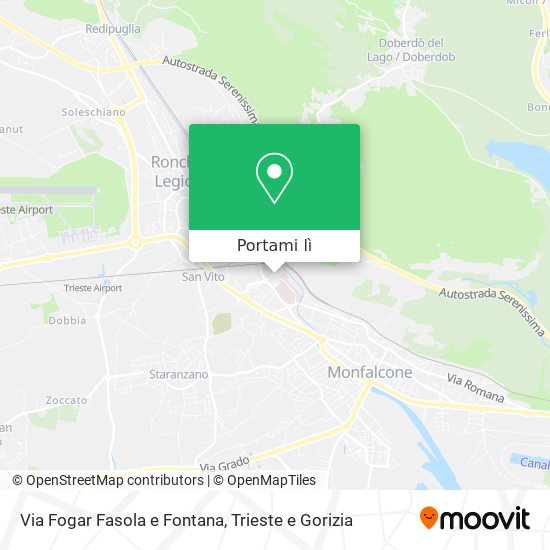 Mappa Via Fogar Fasola e Fontana