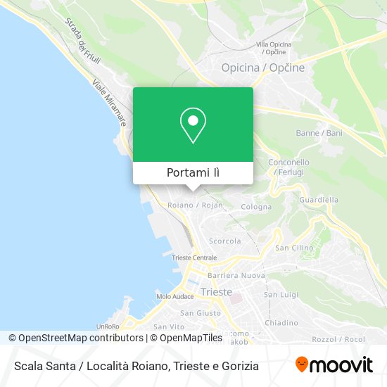 Mappa Scala Santa / Località Roiano