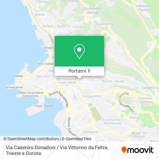 Mappa Via Casimiro Donadoni / Via Vittorino da Feltre