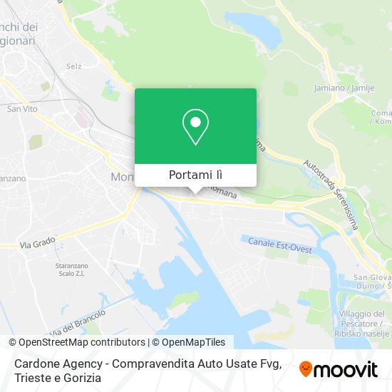 Mappa Cardone Agency - Compravendita Auto Usate Fvg