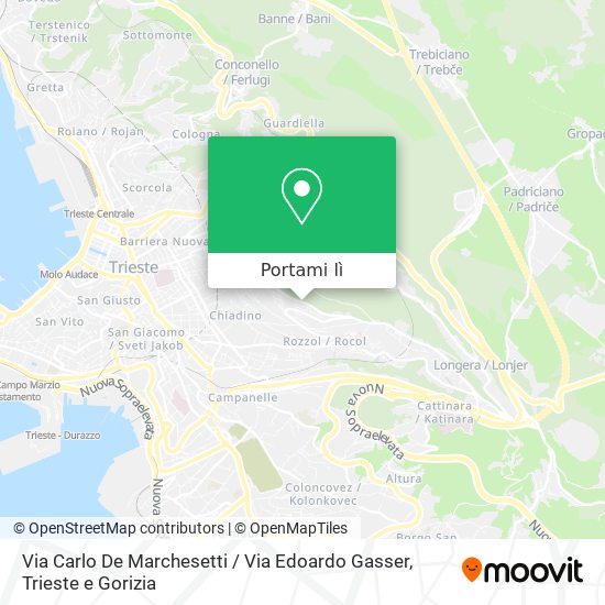 Mappa Via Carlo De Marchesetti / Via Edoardo Gasser