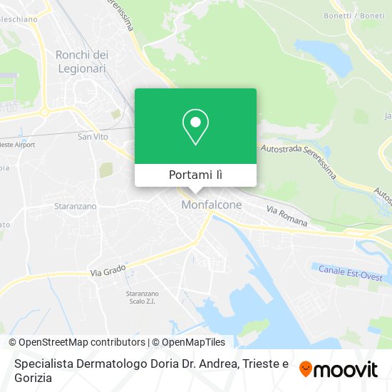 Mappa Specialista Dermatologo Doria Dr. Andrea