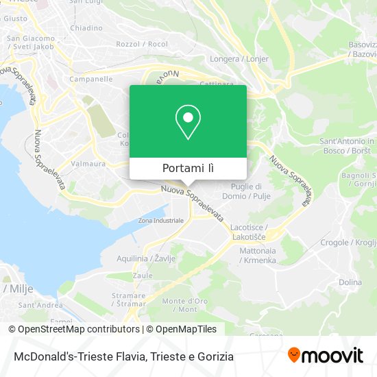 Mappa McDonald's-Trieste Flavia