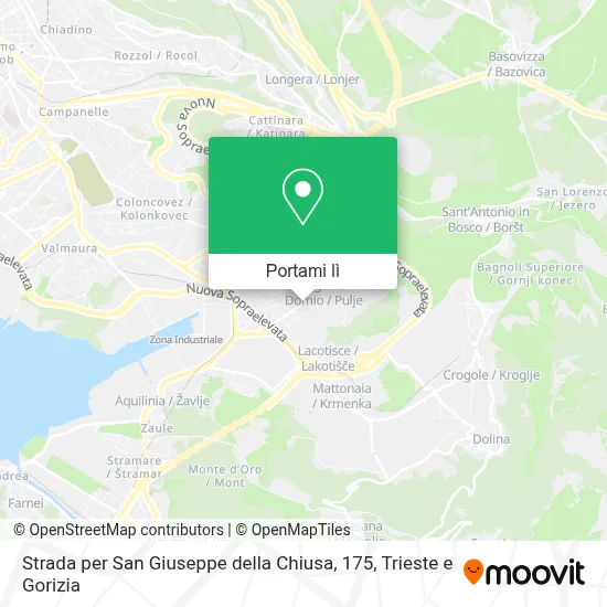 Mappa Strada per San Giuseppe della Chiusa, 175