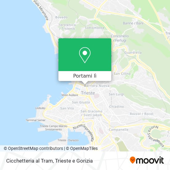 Mappa Cicchetteria al Tram