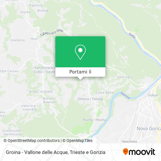 Mappa Groina - Vallone delle Acque