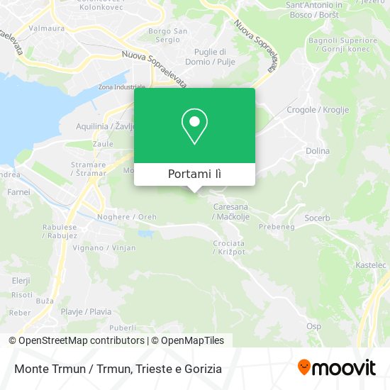 Mappa Monte Trmun / Trmun