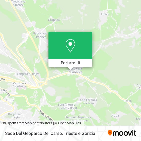 Mappa Sede Del Geoparco Del Carso