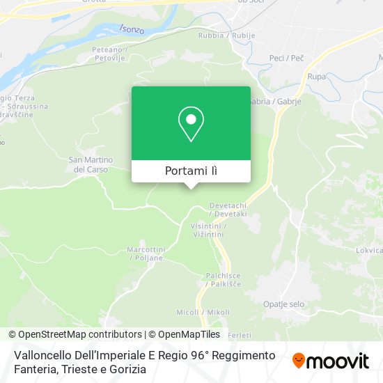 Mappa Valloncello Dell’Imperiale E Regio 96° Reggimento Fanteria